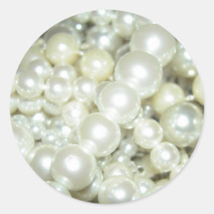 Adesivo Redondo Vintage Pearls