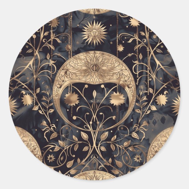 Adesivo Redondo Vintage personalizado Vintage Virgo Envelope Stick (Frente)