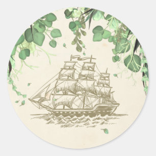 Adesivo Redondo Vintage Peter Pan Neverland Envelope Seals