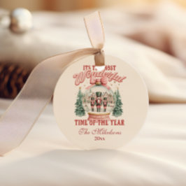 Adesivo Redondo Vintage Pink Nutcracker Wonderland