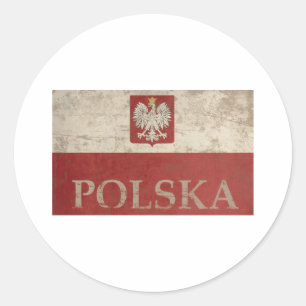 Adesivo Redondo Vintage Polska