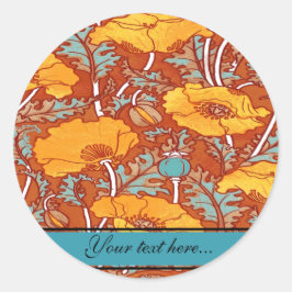 Adesivo Redondo Vintage Poppy ~ Circle Sticker