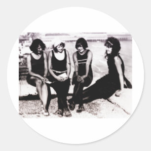 Adesivo Redondo Vintage que banha belezas