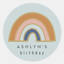 Adesivo Redondo Vintage Rainbow