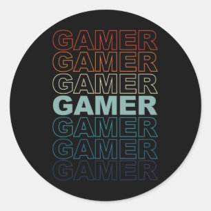 Adesivo Redondo Vintage Retro Gamers Videos games Jogos Videogame