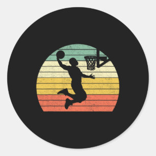 Adesivo Redondo Vintage Retro Sketll Dunk Sunset Colorful Men Boys