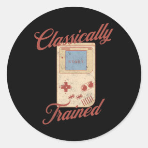 Adesivo Redondo Vintage Retro Video Game com Treinamento Clicativo