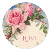 Vintage Rosa Floral Stickers
