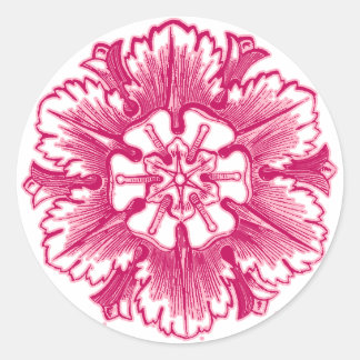 Adesivo Redondo Vintage Rosa Flourish Envelope Seals