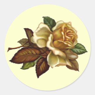 Adesivo Redondo Vintage Rosa Sticker
