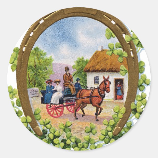 Adesivo Redondo Vintage Rua. (Frente)