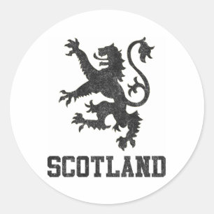 Adesivo Redondo Vintage Scotland