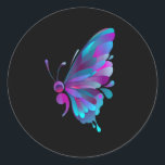 Adesivo Redondo Vintage Semicolon Butterfly Semi Colon<br><div class="desc">Vintage Semicolon Butterfly Semi Colon</div>
