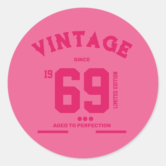Adesivo Redondo Vintage Since Limited Edition (Frente)