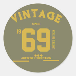 Adesivo Redondo Vintage Since Limited Edition