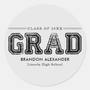 Adesivo Redondo Vintage Sportable Color Graduation Stickers