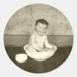 Adesivo Redondo Vintage Sticker 1890