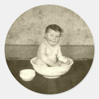 Adesivo Redondo Vintage Sticker 1890