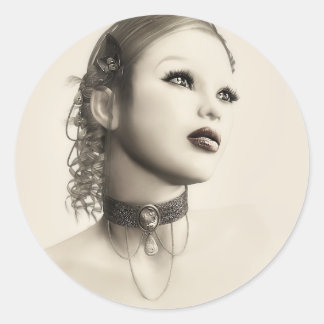 Adesivo Redondo Vintage Stickers