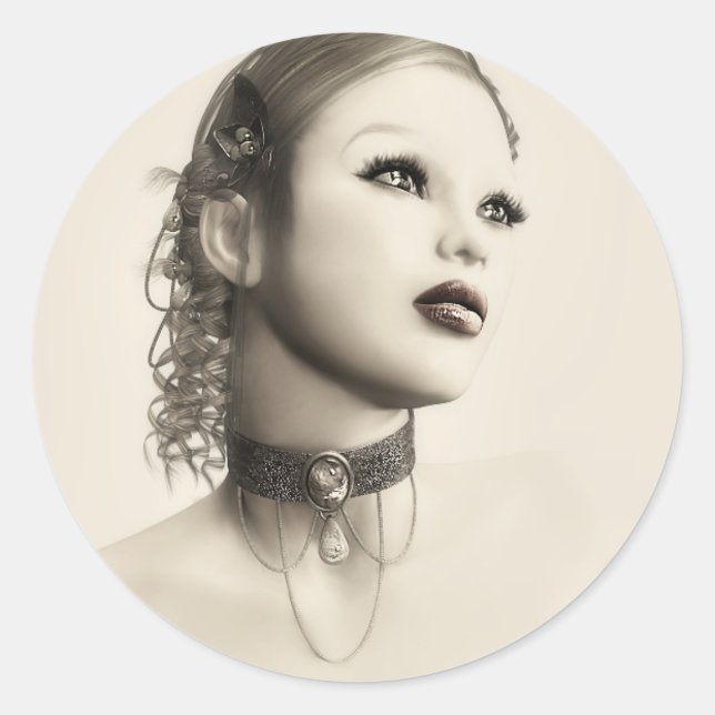 Adesivo Redondo Vintage Stickers (Frente)