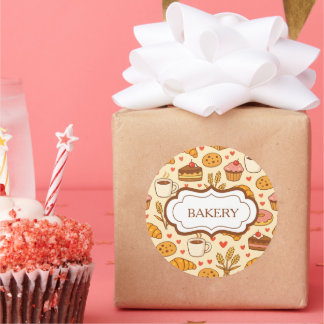 Adesivo Redondo Vintage Style Bakery