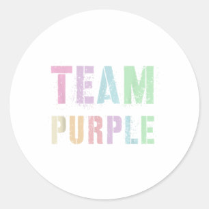 Adesivo Redondo Vintage Team Purple Summer Camp Game Co.