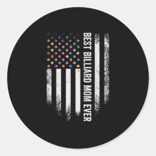 Adesivo Redondo Vintage US Flag Best Piscina Billiard Snooke