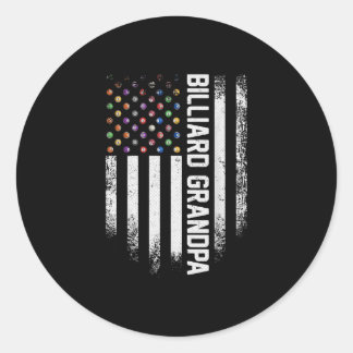 Adesivo Redondo Vintage USA American Flag Piscina Billiard Grandpa