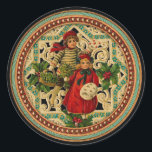 Adesivo Redondo Vintage Victorian Christmas Children Sticker<br><div class="desc">Vintage Victorian Christmas Sticker</div>