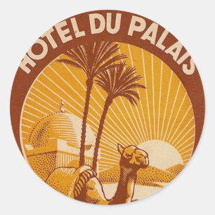 Adesivo Redondo Vintage - Vintage French Casablanca Classic Round 