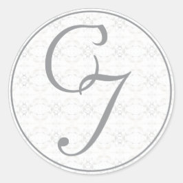 Adesivo Redondo Vintage White Lace Weding