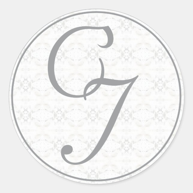 Adesivo Redondo Vintage White Lace Weding (Frente)