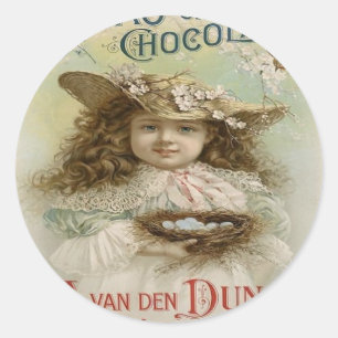 ADESIVO REDONDO VINTAGENS - PUBLICIDADE CHOCOLATE - PRESENTES