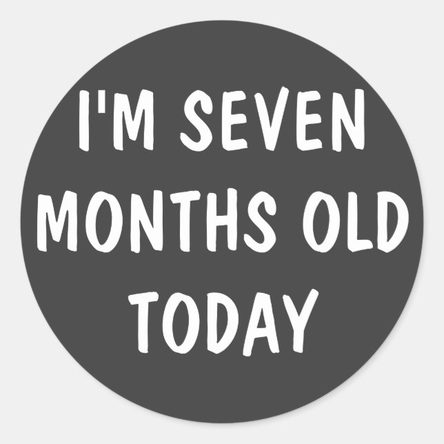 Adesivo Redondo Vinte Meses Velho (Frente)