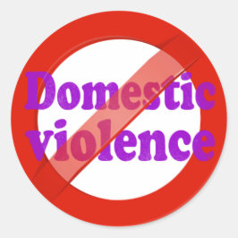 Adesivo Redondo Violência Doméstica: Quebre O Silêncio