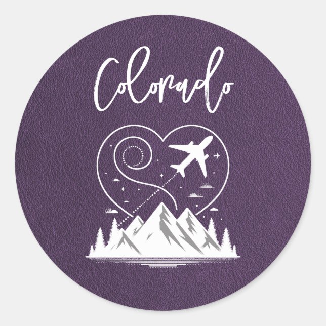 Adesivo Redondo Violet Colorado Passport (Frente)