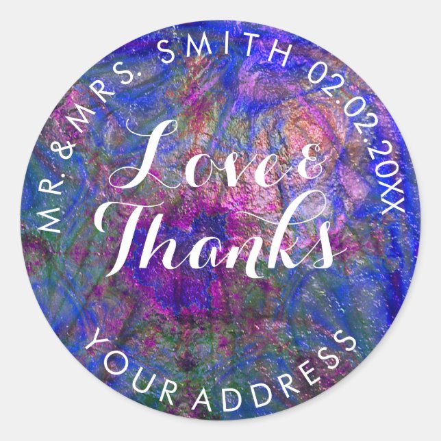 Adesivo Redondo VIOLET DE COBALTO METÁLICO DO PixDezines FAUX+DOUR (Frente)