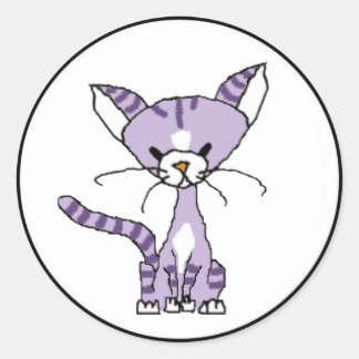 Adesivo Redondo Violet the Cat Sticker (Conheça os Reis)