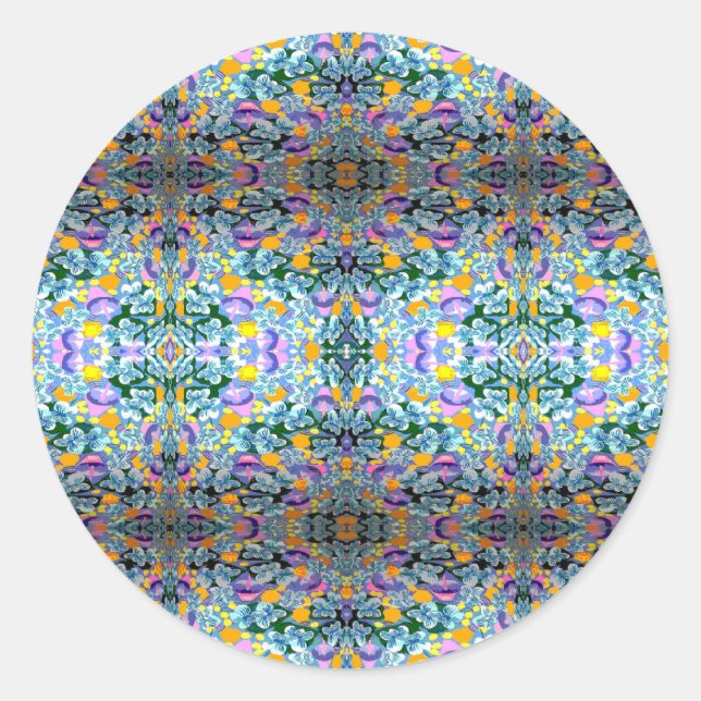 Adesivo Redondo Violetas E Luzes (Frente)