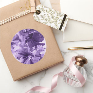 Adesivo Redondo Violetas monocromáticas