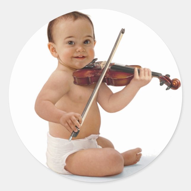 Adesivo Redondo Violin Baby (Frente)