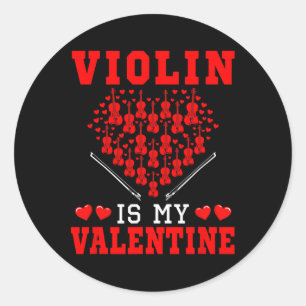 Adesivo Redondo Violin É O Meu Namorados Equipe De Instrumentos Co