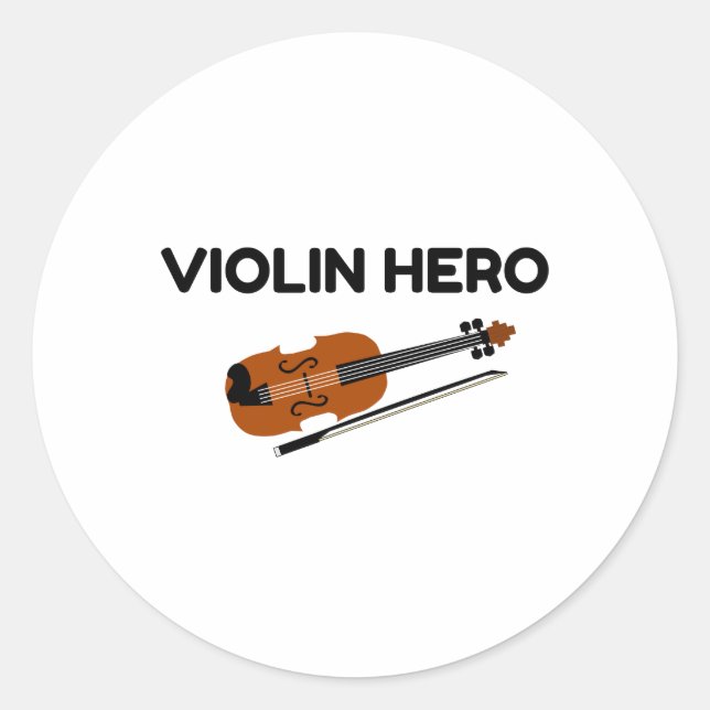 Adesivo Redondo Violin Hero (Frente)