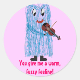 Adesivo Redondo Violin & Viola - Sentir um Felpudo quente