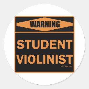 Adesivo Redondo Violinista estudantil