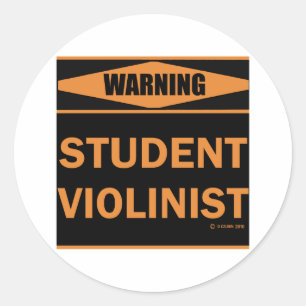Adesivo Redondo Violinista estudantil