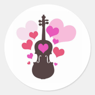 Adesivo Redondo violinlove