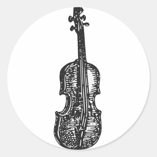 Adesivo Redondo Violino (Frente)