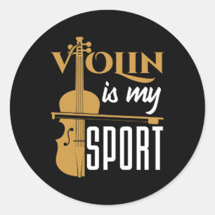 Adesivo Redondo Violino É Meu Esporte