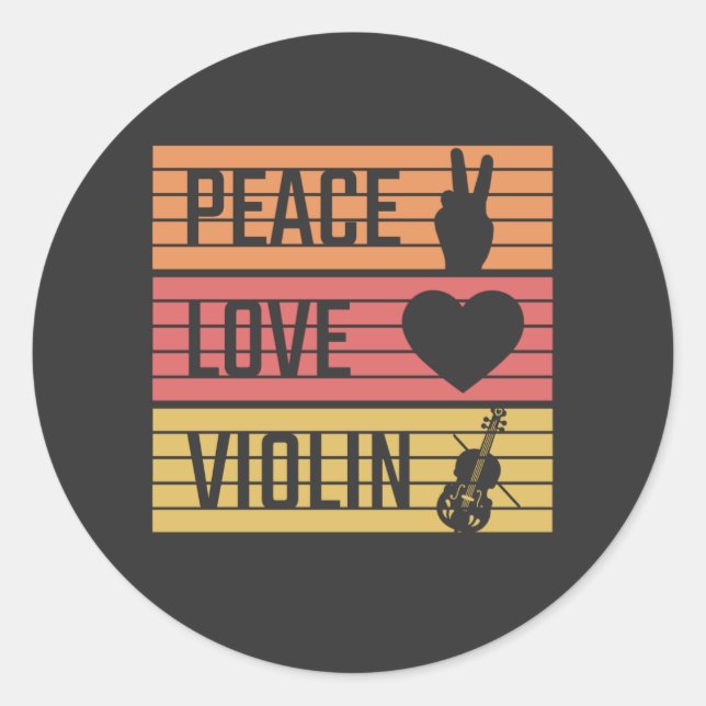 Adesivo Redondo Violino Fiddle (Frente)